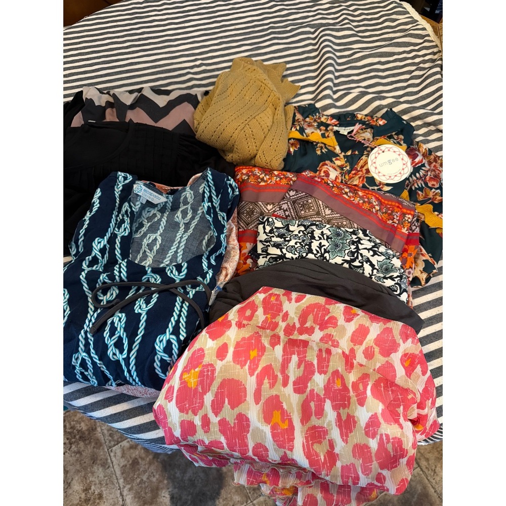 Womens Mixed Clothing Lot Ruby Rd Escapada Umgee Boho Nautical Size L 14 5pc
